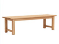Sitzbank 175x40x45 cm - Holzoptik in Naturbraun - klassische geradlinige Form - modernes Design für den Außenbereich