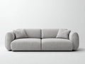 3-Sitzer Sofa aus Stoff 228x96x74 cm - hellgrau - für Wohnzimmer und Wohnlounge - modernes Design mit voluminösen Armlehnen