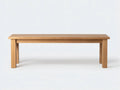 Sitzbank 175x40x45 cm - Holzoptik in Naturbraun - rechteckige Form - modernes Design für den Außenbereich