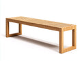 Sitzbank 180x38x45 cm - Holzoptik in Naturbraun - Lattenstruktur - modernes Design für den Außenbereich