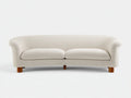 2-Sitzer Sofa aus Bouclé-Stoff 198x92x76 cm - cremeweiß - für Wohnzimmer und Lounge - organisches Design mit geschwungener Form