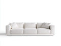 3-Sitzer Sofa aus Stoff 238x95x82 cm - cremeweiß - für das Wohnzimmer - minimalistisches Design mit klaren Linien