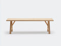 Sitzbank 180x37x45 cm - Holzoptik in Naturbraun - geradlinige Form - modernes Design für den Außenbereich
