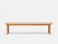 Sitzbank 180x38x45 cm - Holzoptik in Naturbraun - geradlinige Form - modernes Design für den Außenbereich
