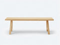 Sitzbank 180x35x45 cm - Holzoptik in Naturbraun - schlanke Form - modernes Design für den Außenbereich